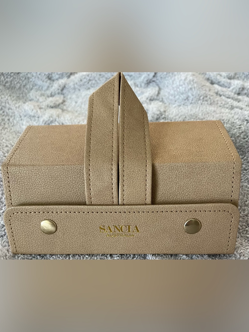 Sancia Australia 3-Compartment Folding Sunglasses Travel Case Organizer - New